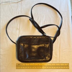 The Monte small brown leather adjustable crossbody purse